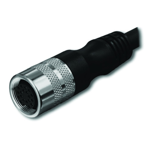 M16 cable, M16 socket,  straight, 14-pole, black