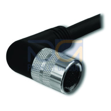 M16 cable, M16 socket,  angled, 14-pole, black