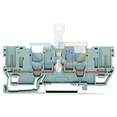 2-pin disconnect carrier terminal block, with 2 jumper positions, for DIN-rail 35 x 15 and 35 x 7.5, gray