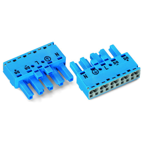 Socket, 5-pole, Cod. I, blue