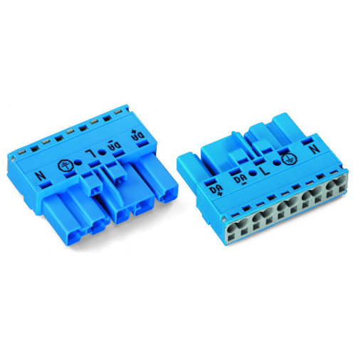 Plug, 5-pole, blue