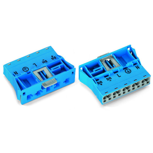 Snap-in plug, 5-pole, Cod. I, blue