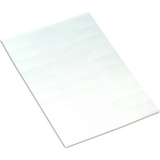 Cardboard signs, for laser printer, 9.5 x 25 mm, white