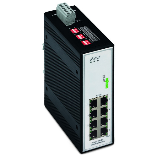 Industrial-Switch, 8-port 100Base-TX, black