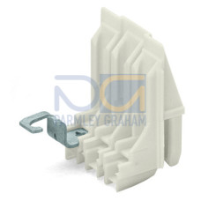 Connecting adapter, 3-pole, Solder contact for coil wire, natural