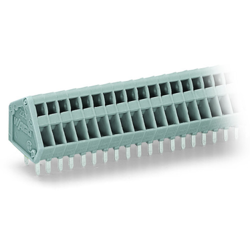 PCB terminal block, 0.5 mm&sup2;, Pin spacing 2.5 mm, gray