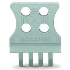 Strain relief plate, for female and male connectors, 1 part, gray