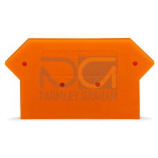 End and intermediate plate, 4 mm thick, light gray