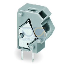 Stackable 2-conductor PCB terminal block, 0.75 mm&sup2;, Pin spacing 7.5/7.62 mm, gray