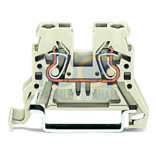 2-conductor through terminal block, 2.5 mm&sup2;, suitable for Ex e II applications, light gray