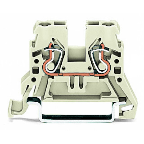 2-conductor through terminal block, 2.5 mm&sup2;, suitable for Ex e II applications, light gray