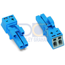 Socket, 2-pole, Cod. I, blue
