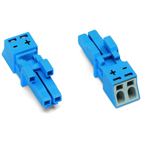 Socket, 2-pole, Cod. I, blue