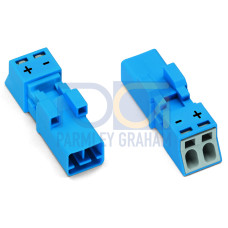 Plug, 2-pole, Cod. I, blue