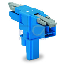 T-distribution connector, 2-pole, Cod. I, blue