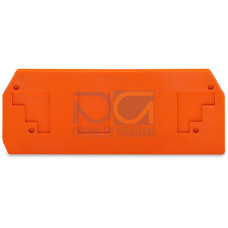 End and intermediate plate, 2.5 mm thick, orange