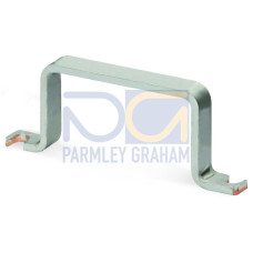 U-shaped busbar, Cu 10 mm x 3 mm, for 5 I/O, silver-colored