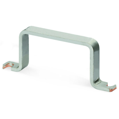 U-shaped busbar, Cu 10 mm x 3 mm, for 5 I/O, silver-colored