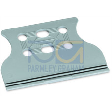 Strain relief plate, for female and male connectors, 1 part, gray