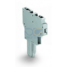 2-conductor female connector, CAGE CLAMP&reg;, 4 mm&sup2;, gray