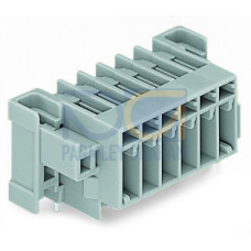 THT male header, 1.0 x 1.0 mm solder pin, angled, gray