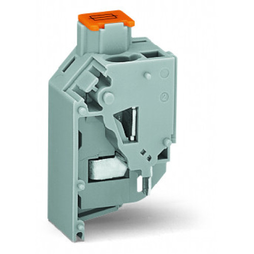 Transformer fuse terminal block, for fuse 5 x 20 mm, CAGE CLAMP&reg; connection for conductors, gray