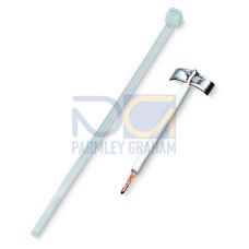 Shield termination, including cable ties for shield diameters 5 mm to 10 mm, 150 mm long, gray