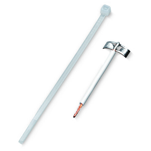 Shield termination, including cable ties for shield diameters 5 mm to 10 mm, 150 mm long, gray