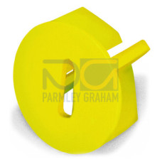 Finger guard, touchproof cover protects unused conductor entries, yellow