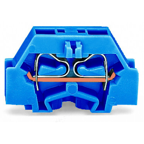 2-conductor terminal block, without push-buttons, suitable for Ex i applications, blue