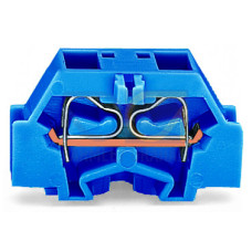 4-conductor terminal block, without push-buttons, suitable for Ex i applications, blue