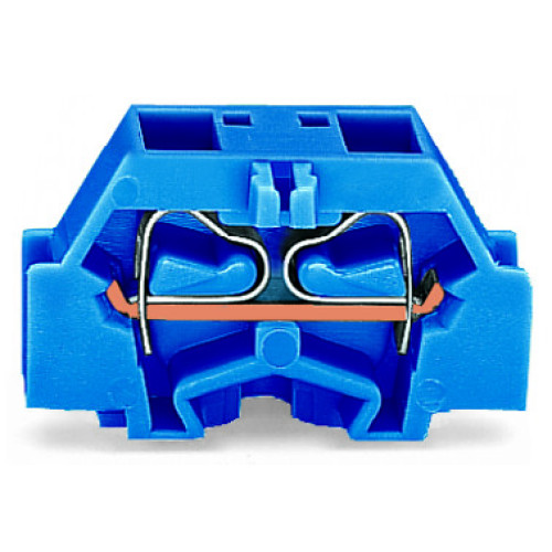 4-conductor terminal block, without push-buttons, suitable for Ex i applications, blue