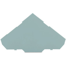 End And Intermediate Plate, 1 mm Thick For Triple-Deck Terminal Blocks Gray