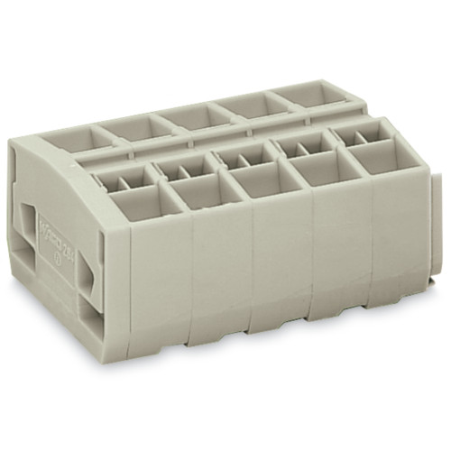 4-conductor terminal strip, without push-buttons, suitable for Ex e II applications, light gray