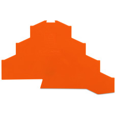 End and intermediate plate, 1 mm thick, orange