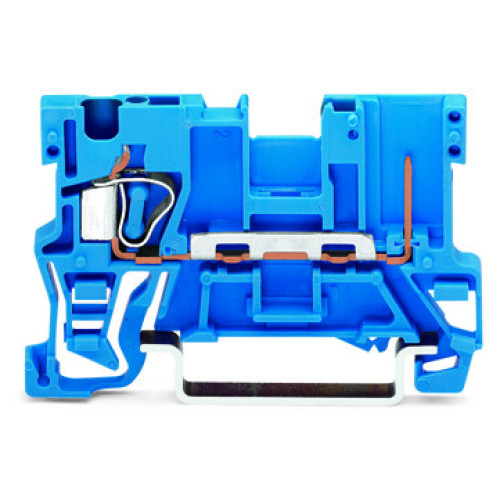 1-conductor/1-pin carrier terminal block, for DIN-rail 35 x 15 and 35 x 7.5, 4 mm&sup2;, blue