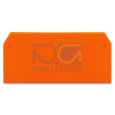 End and intermediate plate, 2.5 mm thick, orange