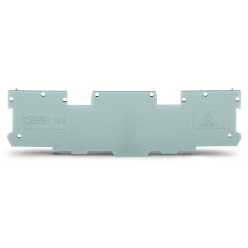 End and intermediate plate, 1.1 mm thick, gray