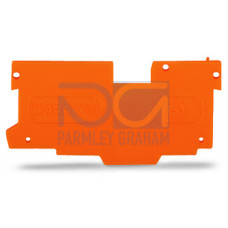 End and intermediate plate, 1.1 mm thick, orange