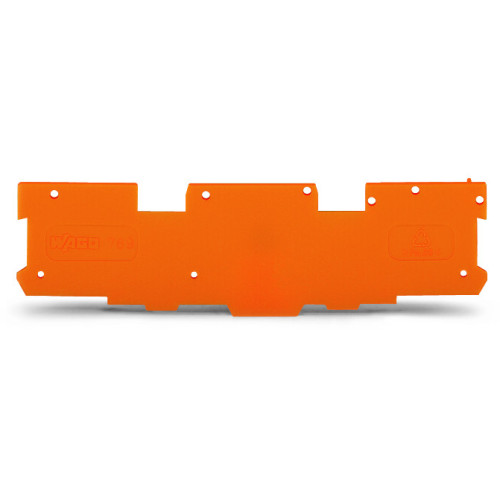 End and intermediate plate, 1.1 mm thick, orange