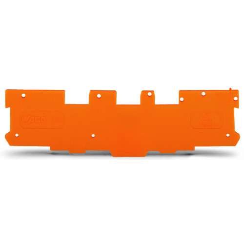 End and intermediate plate, 1.1 mm thick, orange