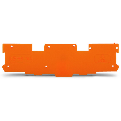 End and intermediate plate, 1.1 mm thick, orange