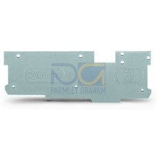 End and intermediate plate, 1.1 mm thick, gray