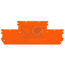 End and intermediate plate, 1 mm thick, orange
