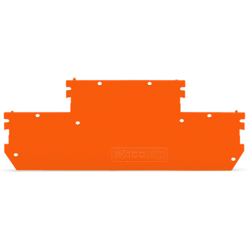 End and intermediate plate, 1 mm thick, orange