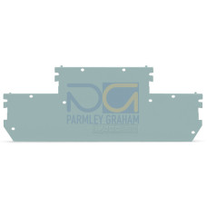 End and intermediate plate, 1 mm thick, gray