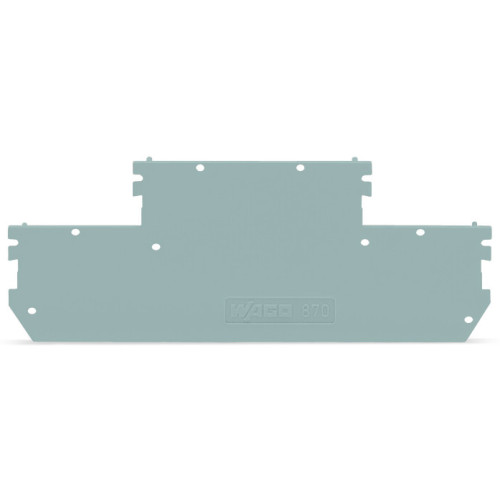 End and intermediate plate, 1 mm thick, gray