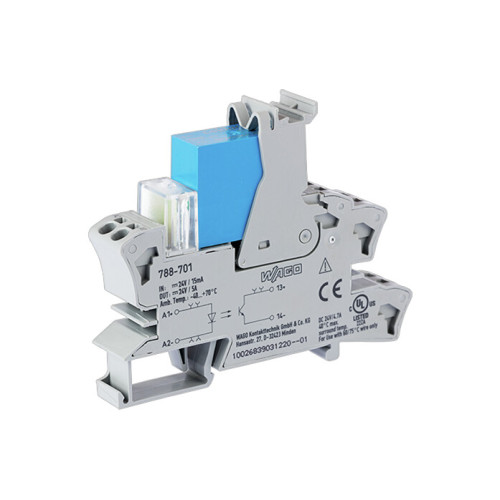 Solid-state relay module, Nominal input voltage: 24 VDC, Output voltage range: 3  30 VDC, gray