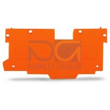 End and intermediate plate, 1.1 mm thick, orange