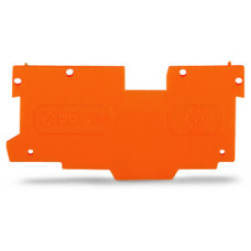 End and intermediate plate, 1.1 mm thick, orange